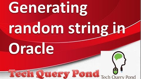 Generating random string in Oracle