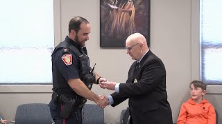 Thunder Bay Police Officer honoured for saving man's life