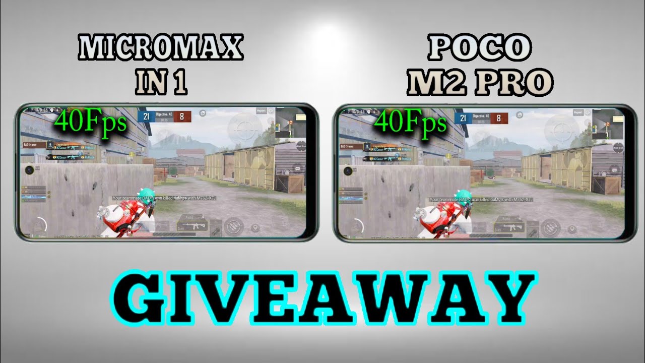 Micromax In 1 Vs Poco M2 Pro Pubg Test