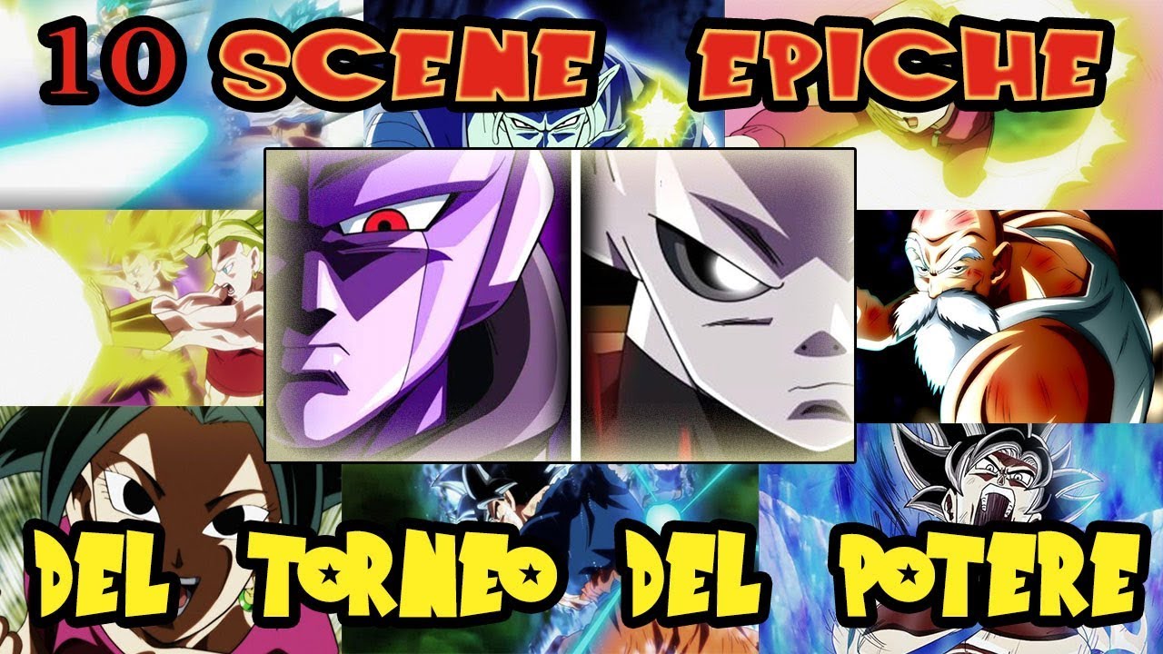 DRAGON BALL SUPER: Le 10 scene piu' belle del TORNEO DEL POTERE - YouTube