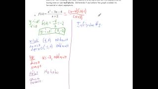 Analyze Rational Function - Example 8a Notes 4.1 Days 2 & 3