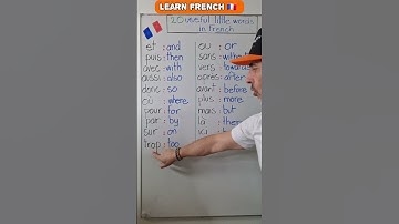 20 useful little Words in French to know! ☝️ | Learn French Grammar and Vocabulary with us #french