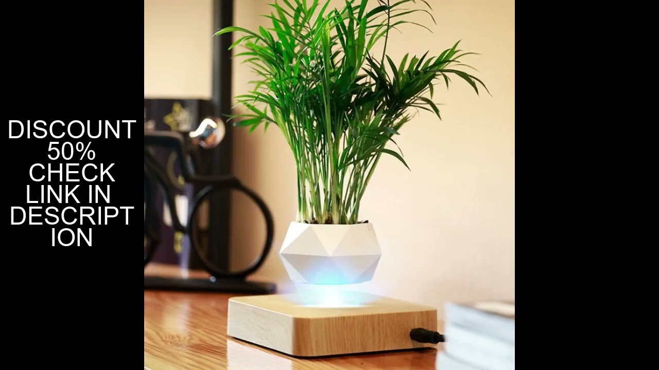 Levitating Air Bonsai Pot Rotation Flower Pot Planters Magnetic Suspension Floating Pot Potted Plant