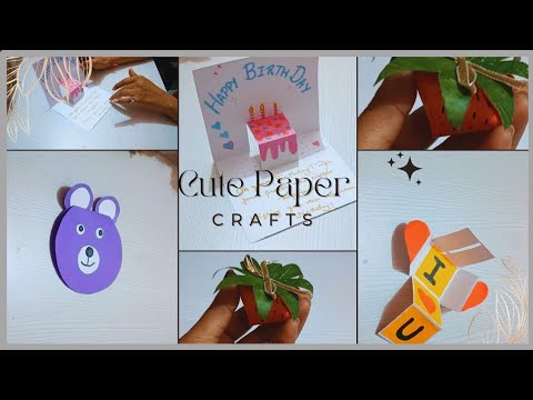4 IDEAS / DIY Birthday Gifts🎈/ Cute paper craft🩷 /Asthetic Paper Gifts ...