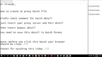 How to create proxy batch file