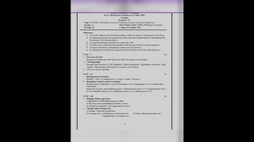 zoology 4th semester syllabus bsc second years