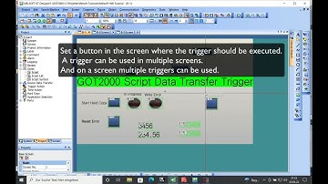 Mitsubishi HMI GOT2000 Script Data Transfer with Trigger using mitsubishi melsec software