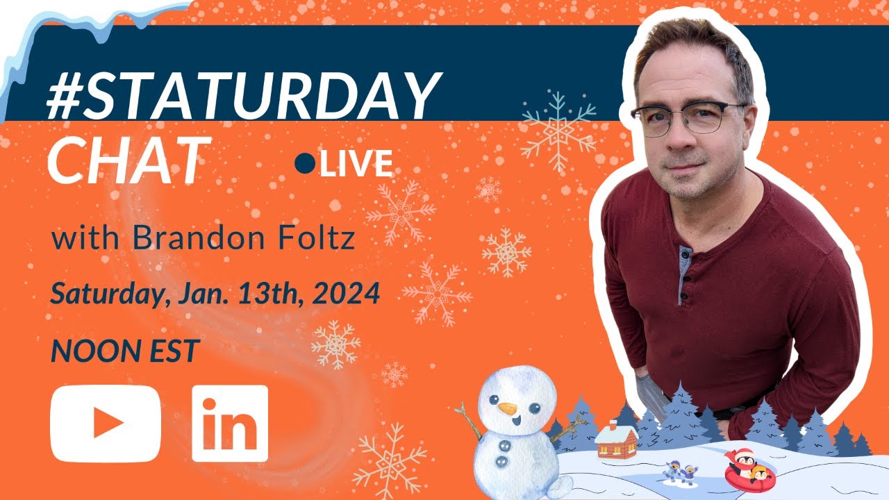 STATURDAY CHAT LIVE with Brandon Foltz, Ep. 62