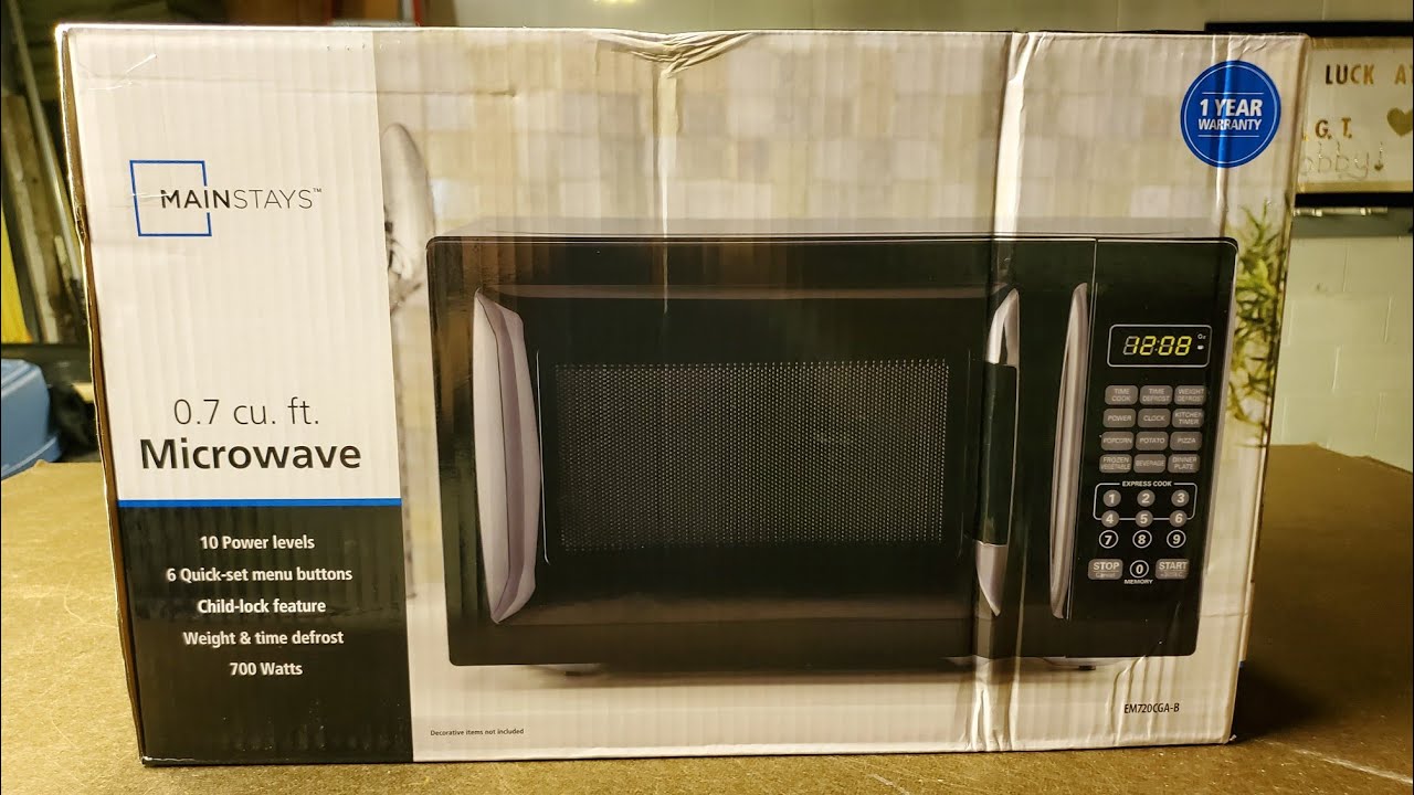 mainstays 700w output microwave oven