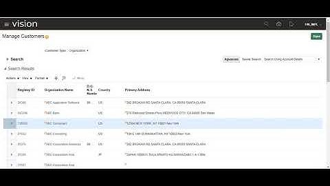 Creating a customer in Oracle Cloud fusion