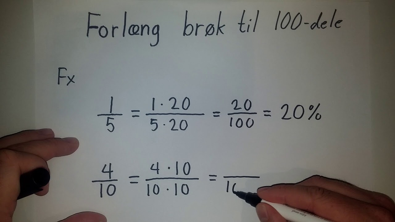 Omregning Fra Br k Til Procent YouTube