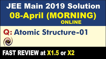 JEE Main 2019 Physics Solutions | Atomic Structure 01