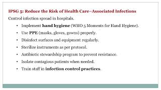 IPSG Full Training | 6 International Patient Safety Goals | NABH 6th Edition