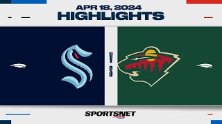 NHL Highlights | Kraken vs. Wild - April 18, 2024