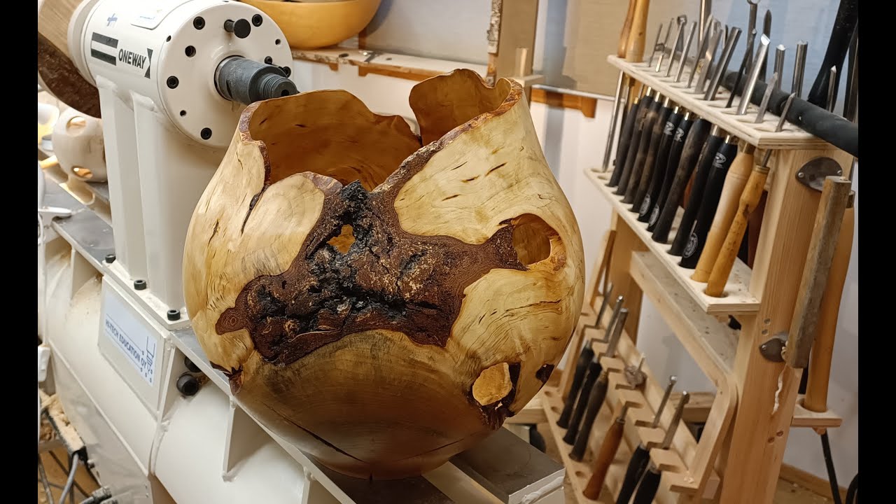 Woodturning - A Birch Burl Bowl (PART2)