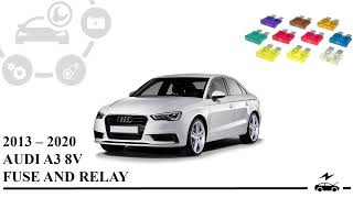 Information Fuse box diagram Audi A3 (S3 Sportback) 2013 - 2020 relay with assignment and location Update