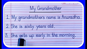 10 Easy lines on My Grandmother in English/My Grandmother 10 lines Essay Writing/My Grandmother