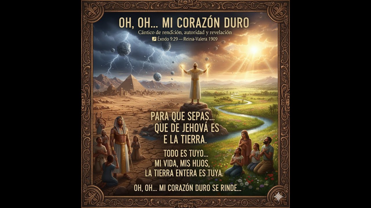 🎵 OH, OH… MI CORAZÓN DUROCántico de rendición, autoridad y revelación📖 Éxodo 9:29 — Reina-Valer 1909