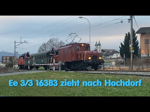 Ee 3/3 16383 zieht nach Hochdorf