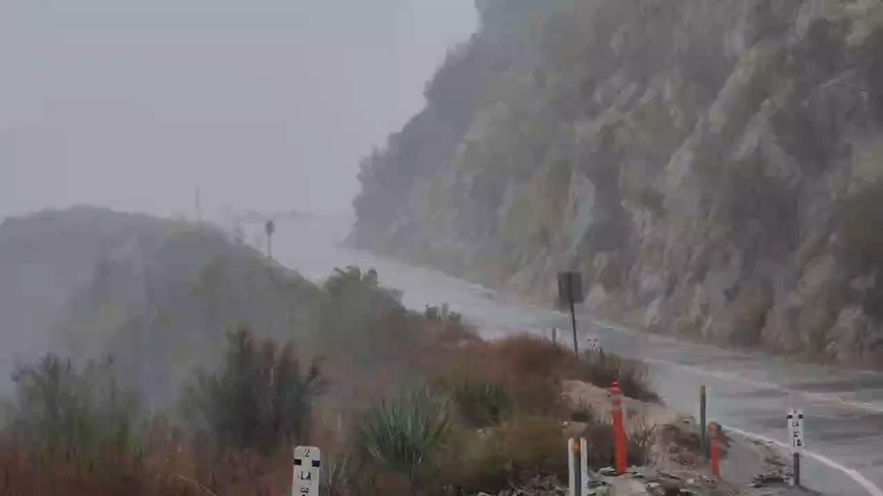 Rains pound Southern California amid major storm - YouTube