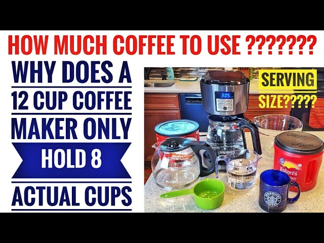 Why does A 12 Cup Coffee Maker only Hold 8 Acutual Cups of Coffee