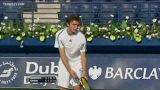 Dubai Tennis Championships 2009 Play of the Day - Novak Djokovic v Gilles Simon