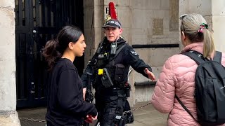 MASSIVE SHOUT, POLICE INTERVENED with idiot tourists who DISRESPECT the king’s guard