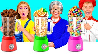 Eu vs Minha Vó No Desafio De Culinária | Truques Fantásticos Com Comida