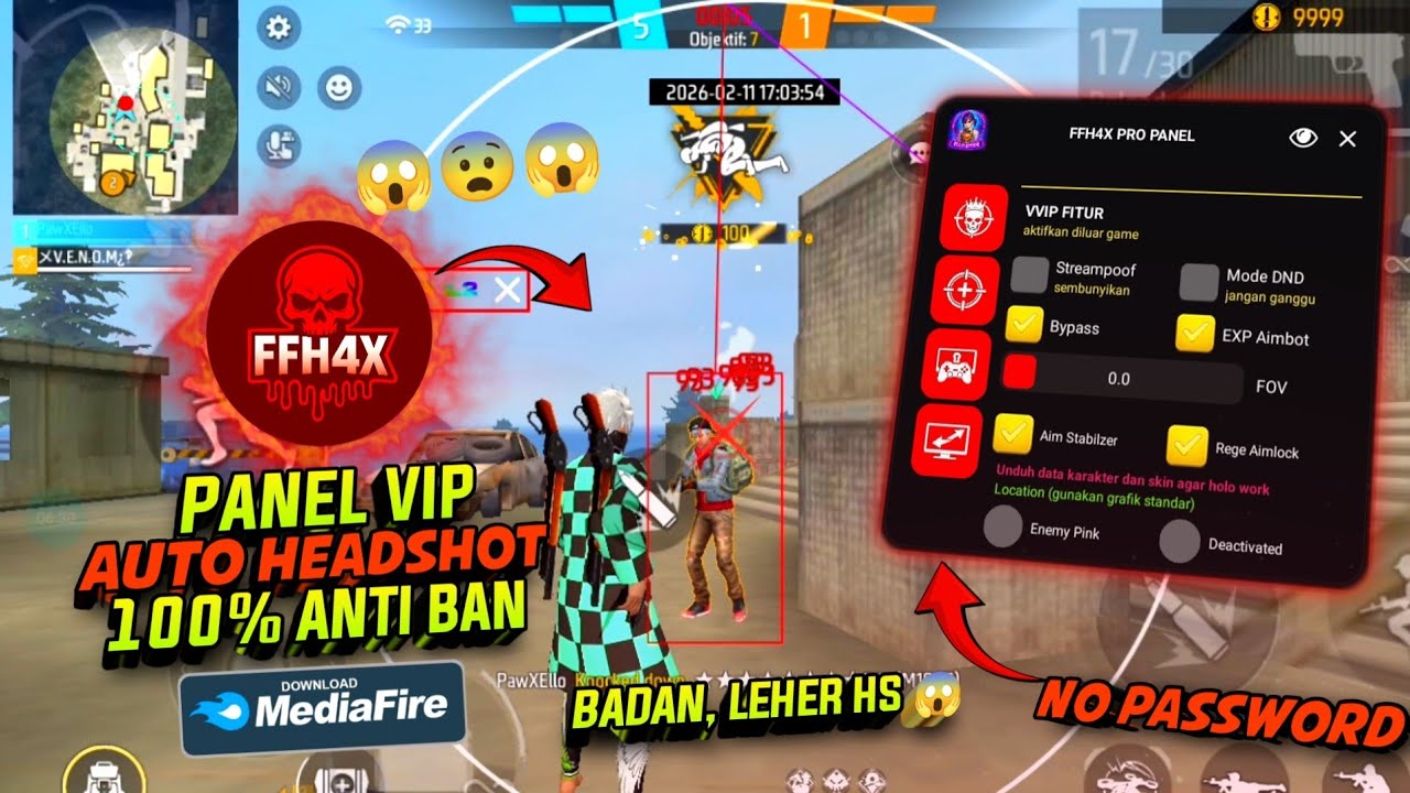 PANEL FF AUTO HEADSHOT НОВЕЙШАЯ ВЕРСИЯ 2026 БЕЗ БАНОВ 100% БЕСПЛАТНО ⁉️ССЫЛКА НА MEDIA FIRE🔥 ❗PAN...