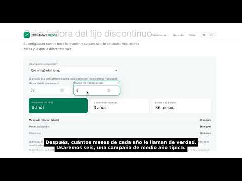 Calculadora del fijo discontinuo