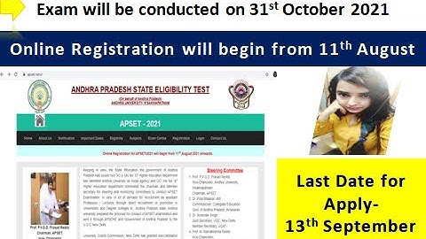 APSET Exam 2021 Notification | Registration & Exam Dates | How to look from Official website
