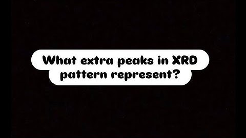 What extra peaks in XRD pattern represent?