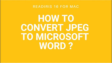 Readiris 16 Mac: How to convert jpeg to Microsoft Word?