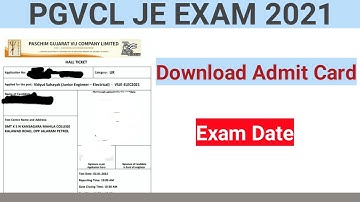 How to download PGVCL JE/VS Electrical Exam Admit card | PGVCL Admit Card 2021 |PGVCL EXAM 2021 |ABS