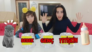 ESMA ABLASIYLA BEBEK GENÇ YETİŞKİN YEMEK YARIŞMASI YAPTI !! ماما جابت بيبي  جنى مقداد | طيور الجنة