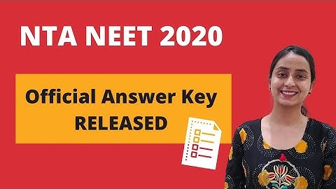 NTA Official Answer Key RELEASED | NEET 2020