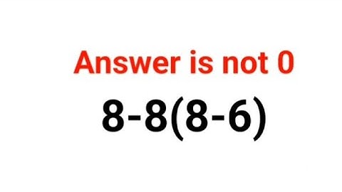 8-8(8-6) Het antwoord is niet 0. Velen hebben het fout! Oekraïne Wiskunde Test #wiskunde #percent...