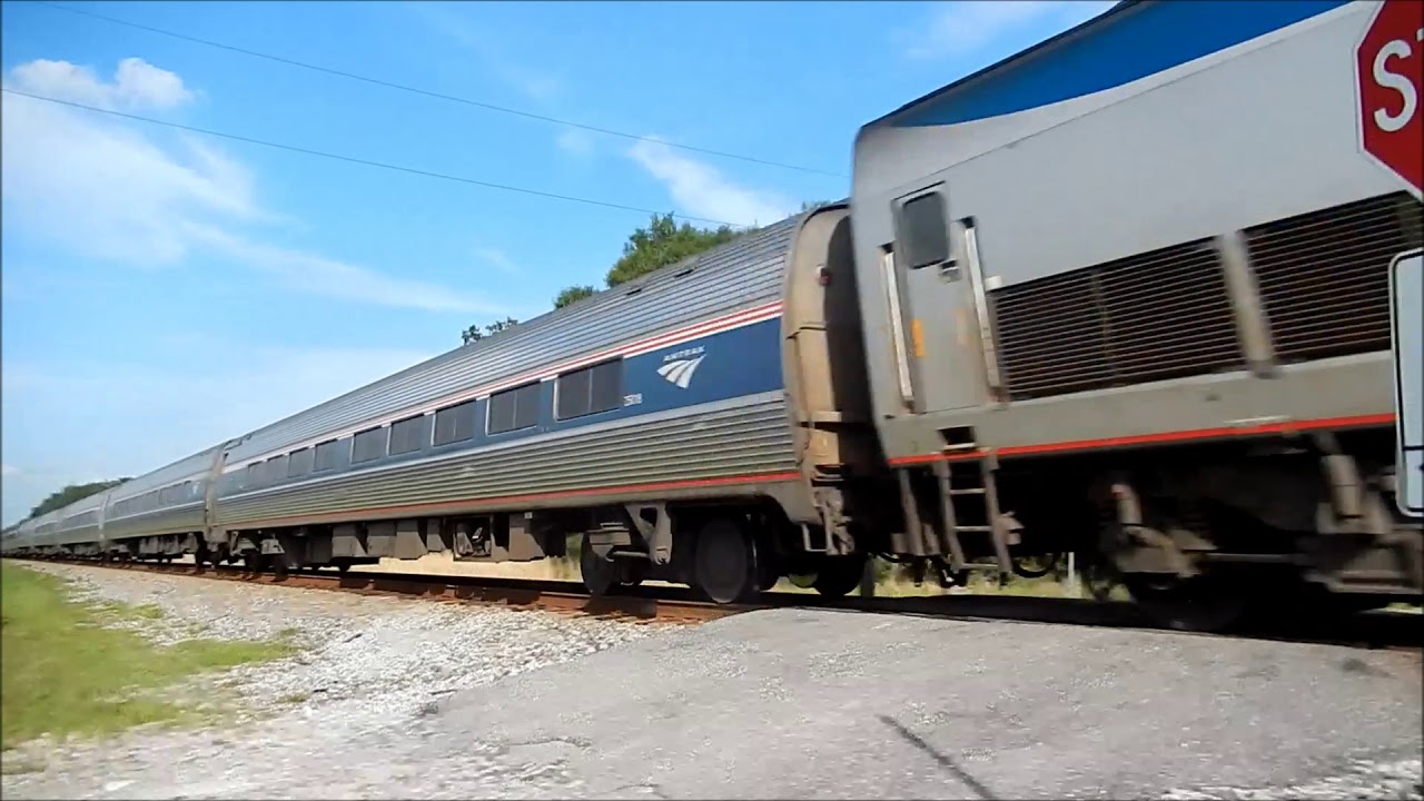 Amtrak train highballs into Tampa limits YouTube
