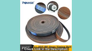 POWGE 2MGT 2M 2GT GT2 RF Open Synchronous Timing Belt W=6-15mm Rubber Low Dust Low Vibration