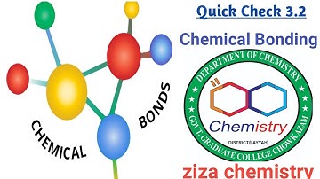 Quick check 3.1 || Chapter no 3 || Chemical Bonding.|| New Book 2025||