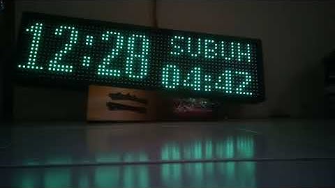 Jam Waktu Sholat Digital | Koneksi Wifi - 2 Panel P10