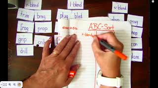 CCS Word Sort 54, Initial Blends, ABC Sort, Day 6