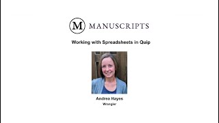 Working with Spreadsheets in Quip