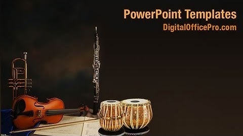 Chamber Music PowerPoint Template Backgrounds - DigitalOfficePro #01806W