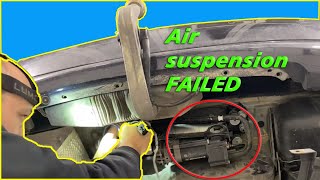 bmw air suspension location on an f11 and problems fixed