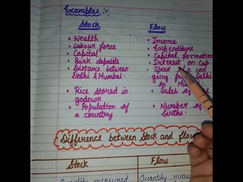 chapter 2|Economics| stock and flow class 12 by Ms Medha - YouTube