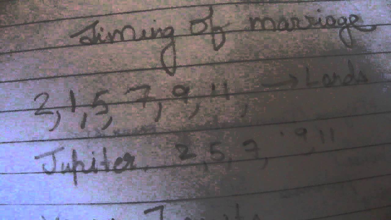 timing of marriage an example astrology youtube