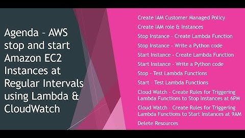 Series – 4 – AWS Stop and Start Amazon EC2 Instances using Lambda and CloudWatch – PART – 10of12
