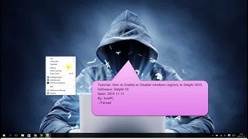 How to Enable or Disable windows registry - Delphi 10