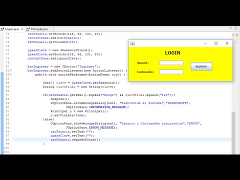 Programación de un Login con Java en Eclipse